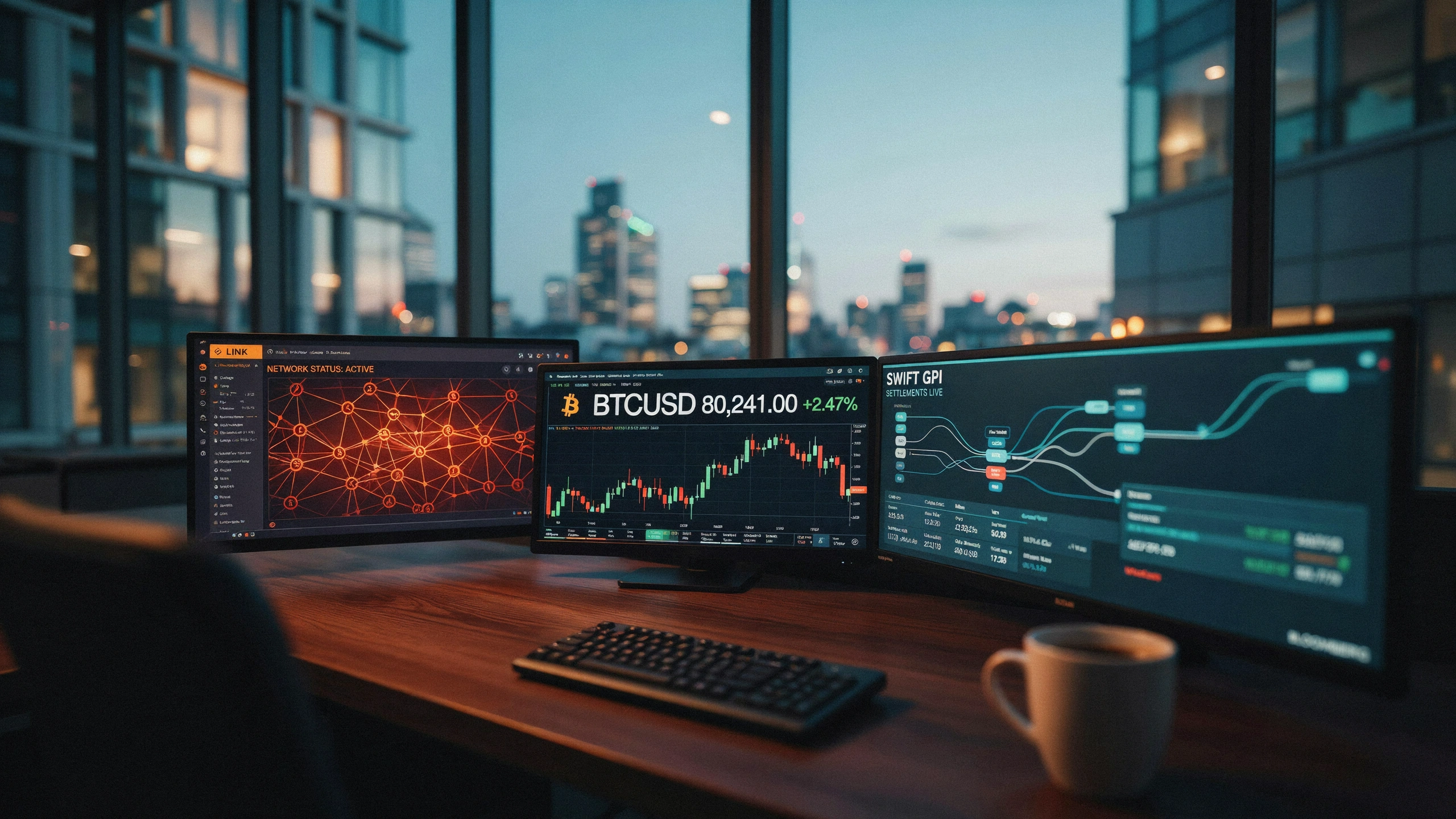Chainlink's CCIP Goes Live on Swift: 11,000 Banks Test Stablecoin Rails as Bitcoin Defends $80,241